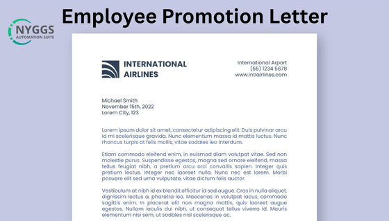 Employee Promotion Letter