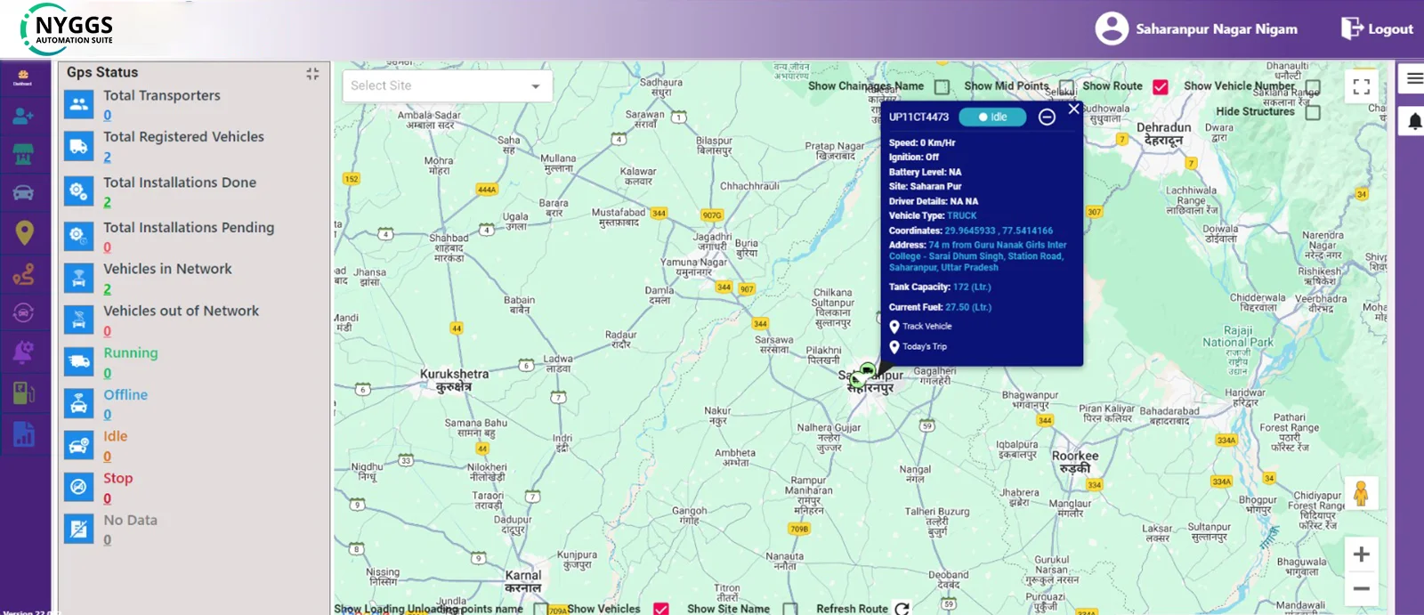 fms dashboard