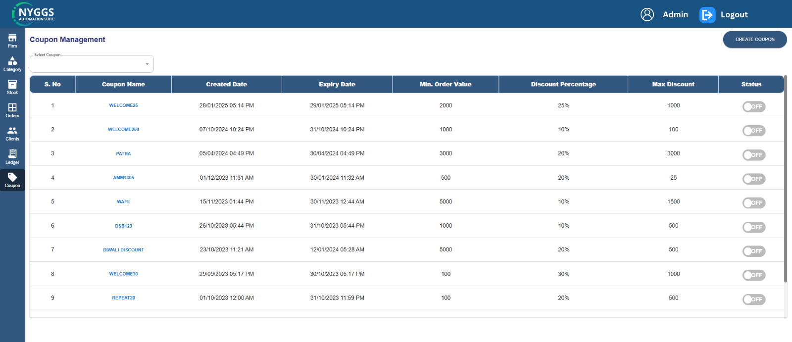 sfa coupon management 1