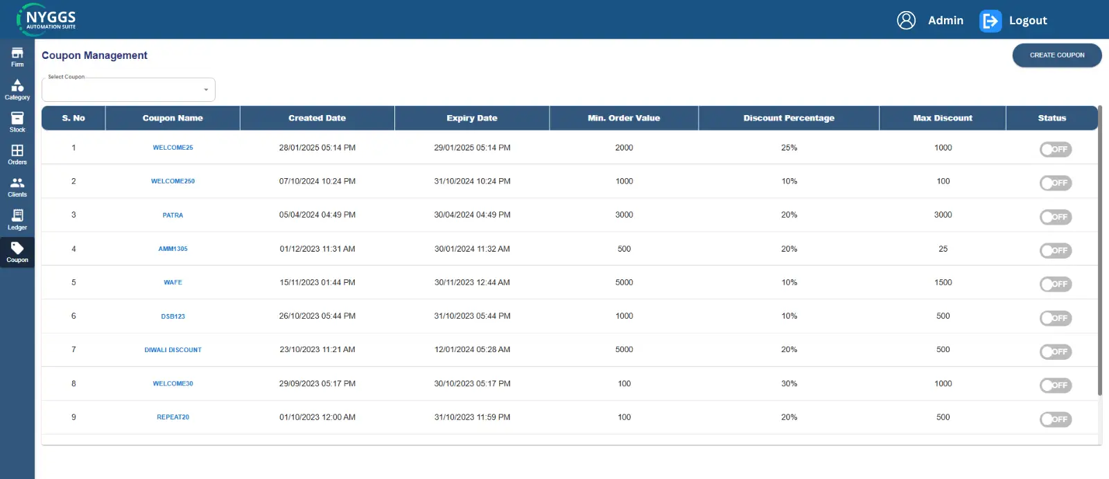 sfa coupon management 1