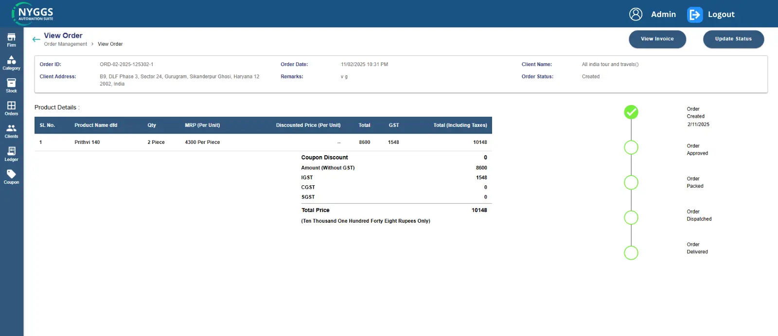 sfa ledger management 2